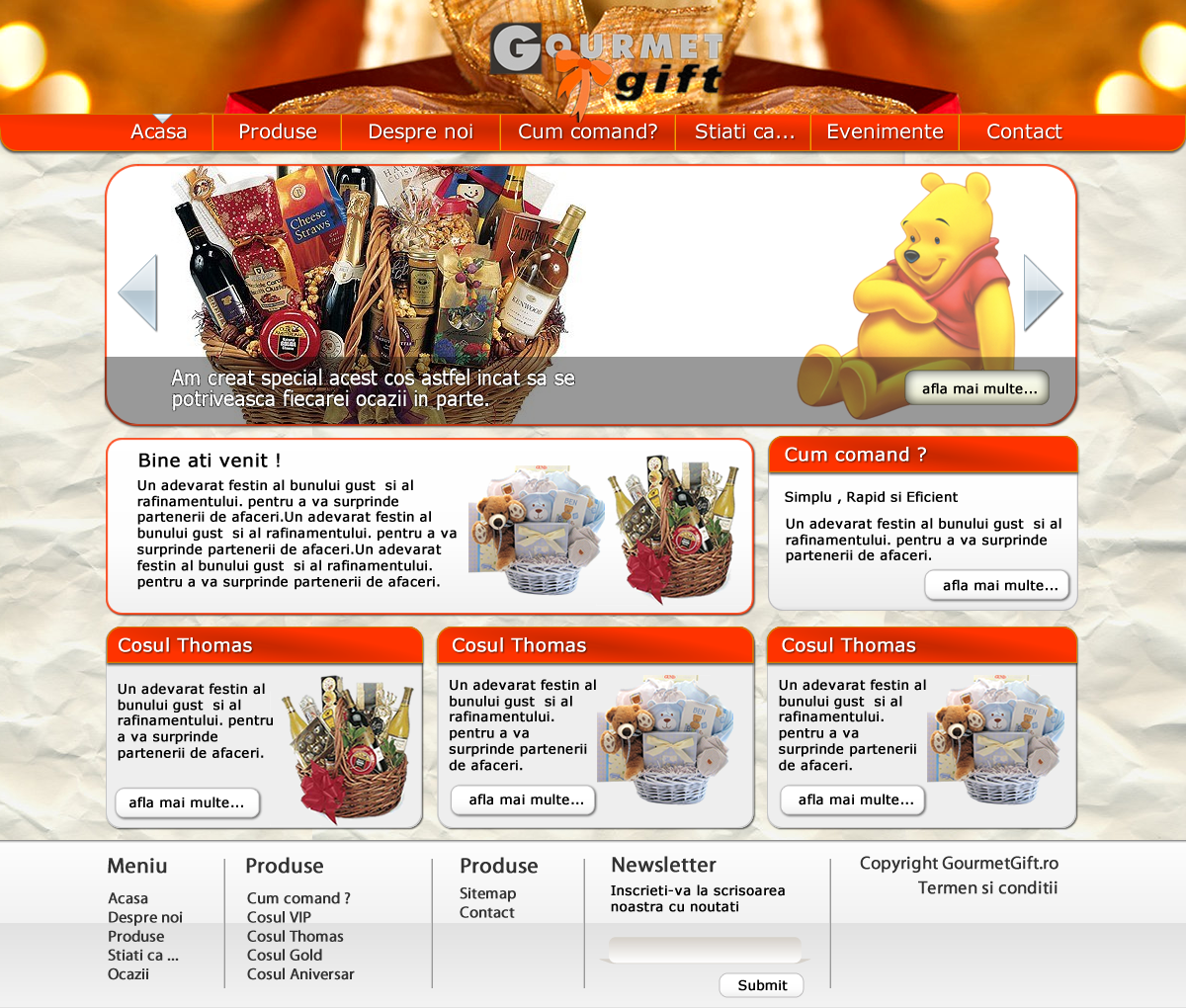 Web design - GourmetGift.ro